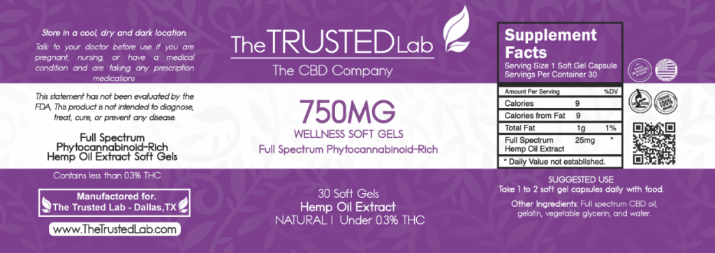 CBD Softgels - High Quality CBD by the Trusted Lab