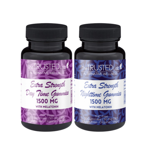 Extra Strength CBD Gummy AM/PM Bottle Set